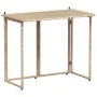 Mesa de jardín plegable ratán sintético beige 90x51x75 cm by , Garden tables - Ref: Foro24-4108257, Price: 80,59 €, Discount: %