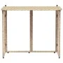 Mesa de jardín plegable ratán sintético beige 90x51x75 cm by , Garden tables - Ref: Foro24-4108257, Price: 80,59 €, Discount: %