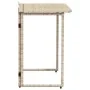 Mesa de jardín plegable ratán sintético beige 90x51x75 cm by , Garden tables - Ref: Foro24-4108257, Price: 80,59 €, Discount: %