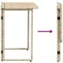 Mesa de jardín plegable ratán sintético beige 90x51x75 cm by , Garden tables - Ref: Foro24-4108257, Price: 80,59 €, Discount: %