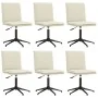 Sillas de comedor 6 unidades de terciopelo crema de , Sillas de comedor - Ref: Foro24-3315706, Precio: 332,94 €, Descuento: %