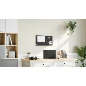 Pizarra con marco de madera maciza de pino negra 60x40 cm by , Notice boards - Ref: Foro24-4017411, Price: 17,76 €, Discount: %