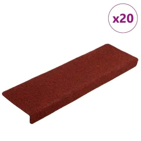 Alfombrilla autoadhesiva escalera 20 uds rojo burdeos 65x21x4cm by , Stair mats - Ref: Foro24-3365719, Price: 66,03 €, Discou...
