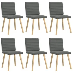 Sillas de comedor 6 unidades tela gris oscuro de , Sillas de comedor - Ref: Foro24-3315545, Precio: 296,03 €, Descuento: %