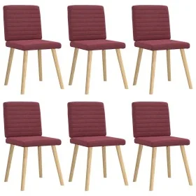 Sillas de comedor 6 unidades tela rojo tinto by , dining chairs - Ref: Foro24-3315547, Price: 296,03 €, Discount: %