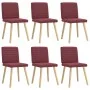 Sillas de comedor 6 unidades tela rojo tinto by , dining chairs - Ref: Foro24-3315547, Price: 299,62 €, Discount: %