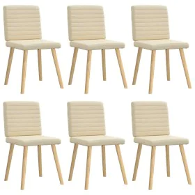 Sillas de comedor 6 unidades tela color crema von , Essstühle - Ref: Foro24-3315551, Preis: 296,03 €, Rabatt: %
