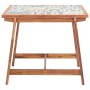 Mesa de comedor de jardín madera acacia superficie azulejos by , Garden tables - Ref: Foro24-46316, Price: 214,27 €, Discount: %