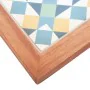 Mesa de comedor de jardín madera acacia superficie azulejos by , Garden tables - Ref: Foro24-46316, Price: 214,27 €, Discount: %