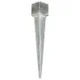 Picas de tierra 2 uds acero galvanizado plateado 14x14x91 cm by , Spikes for anchoring in the ground - Ref: Foro24-145427, Pr...