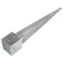 Picas de tierra 2 uds acero galvanizado plateado 14x14x91 cm by , Spikes for anchoring in the ground - Ref: Foro24-145427, Pr...