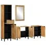 Conjunto de muebles de baño 4 piezas marrón madera maciza mango von , Badezimmermöbel - Ref: Foro24-3310008, Preis: 445,92 €,...