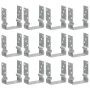 Anclajes de valla 12 uds acero galvanizado plateado12x6x15 cm de , Puntas para anclaje en el suelo - Ref: Foro24-145340, Prec...