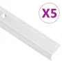 Perfiles de peldaños forma de L 5 uds aluminio plata 90 cm by , Stairs - Ref: Foro24-146734, Price: 19,59 €, Discount: %