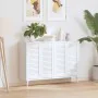 Puerta de armario de lamas 4 uds blanco 69x29,5 cm by , cabinet doors - Ref: Foro24-4015905, Price: 72,90 €, Discount: %