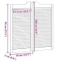 Puertas batientes diseño de lamas 1 par blanco 100x100 cm von , Türen für zu Hause - Ref: Foro24-4107146, Preis: 106,78 €, Ra...