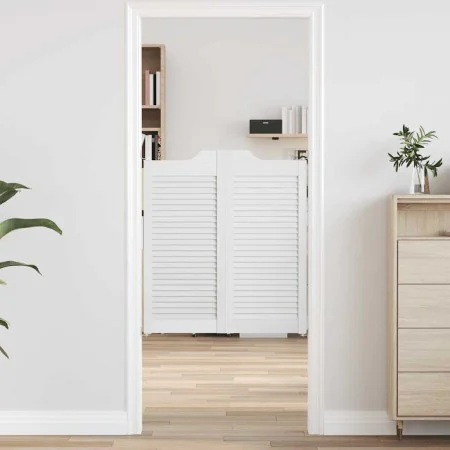 Puertas batientes diseño de lamas 1 par blanco 90x80 cm by , Doors for the home - Ref: Foro24-4107138, Price: 81,34 €, Discou...