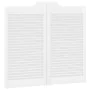 Puertas batientes diseño de lamas 1 par blanco 90x80 cm by , Doors for the home - Ref: Foro24-4107138, Price: 81,34 €, Discou...