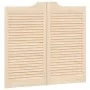 Puertas batientes diseño de lamas 2 par 90x100cm madera pino by , Doors for the home - Ref: Foro24-4107133, Price: 95,99 €, D...
