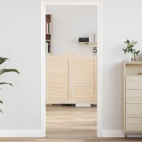 Puertas batientes diseño de lamas 2 par 80x80cm madera pino von , Türen für zu Hause - Ref: Foro24-4107125, Preis: 76,28 €, R...