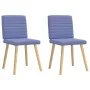 Sillas de comedor 2 uds tela azul jeans de , Sillas de comedor - Ref: Foro24-4101184, Precio: 103,21 €, Descuento: %