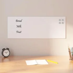 Pizarra magnética de pared vidrio templado blanco 80x30 cm by , White boards - Ref: Foro24-4008624, Price: 32,91 €, Discount: %