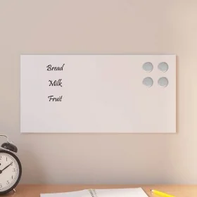 Pizarra magnética de pared vidrio templado blanco 40x20 cm by , White boards - Ref: Foro24-4008626, Price: 18,32 €, Discount: %