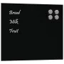 Pizarra magnética de pared vidrio templado negro 60x50 cm de , Pizarras blancas - Ref: Foro24-4008613, Precio: 36,59 €, Descu...