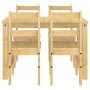 Juego de comedor Panama 5 pzas madera maciza de pino by , Furniture sets for kitchens and dining rooms - Ref: Foro24-3345170,...