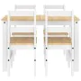 Juego de comedor Panama 5 pzas madera maciza de pino blanco by , Furniture sets for kitchens and dining rooms - Ref: Foro24-3...