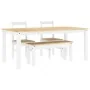 Juego de comedor Panama 4 pzas madera maciza de pino blanco by , Furniture sets for kitchens and dining rooms - Ref: Foro24-3...