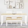 Juego de comedor Panama 4 pzas madera maciza de pino blanco by , Furniture sets for kitchens and dining rooms - Ref: Foro24-3...