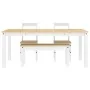 Juego de comedor Panama 4 pzas madera maciza de pino blanco by , Furniture sets for kitchens and dining rooms - Ref: Foro24-3...