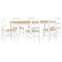 Juego de comedor Panama 7 pzas madera maciza de pino blanco by , Furniture sets for kitchens and dining rooms - Ref: Foro24-3...