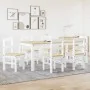 Juego de comedor Panama 7 pzas madera maciza de pino blanco by , Furniture sets for kitchens and dining rooms - Ref: Foro24-3...