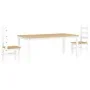 Juego de comedor Panama 3 pzas madera maciza de pino blanco by , Furniture sets for kitchens and dining rooms - Ref: Foro24-3...