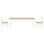 Juego de comedor Panama 3 pzas madera maciza de pino blanco by , Furniture sets for kitchens and dining rooms - Ref: Foro24-3...