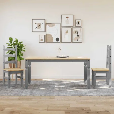 Juego de comedor Panama 3 pzas madera maciza de pino gris von , Möbelsets für Küchen und Esszimmer - Ref: Foro24-3345201, Pre...