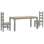 Juego de comedor Panama 3 pzas madera maciza de pino gris von , Möbelsets für Küchen und Esszimmer - Ref: Foro24-3345201, Pre...