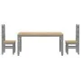 Juego de comedor Panama 3 pzas madera maciza de pino gris von , Möbelsets für Küchen und Esszimmer - Ref: Foro24-3345201, Pre...