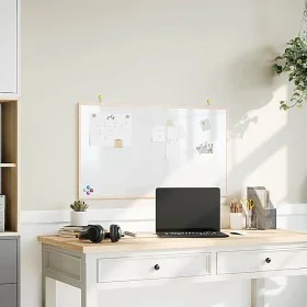 Pizarra blanca magnética con marco de madera de pino 100x55 cm by , Notice boards - Ref: Foro24-4017407, Price: 49,14 €, Disc...