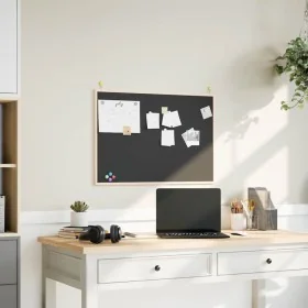 Pizarra con marco de madera maciza de pino negra 80x55 cm by , Notice boards - Ref: Foro24-4017413, Price: 26,69 €, Discount: %