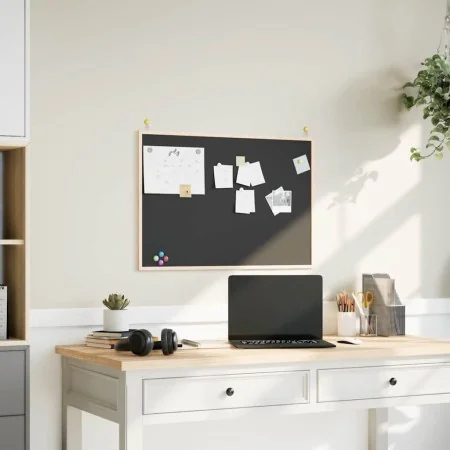 Pizarra con marco de madera maciza de pino negra 80x55 cm by , Notice boards - Ref: Foro24-4017413, Price: 26,69 €, Discount: %