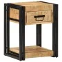 Mesitas de noche 2 piezas 40x35x50cm madera maciza rugosa mango by , Nightstands - Ref: Foro24-4016689, Price: 166,04 €, Disc...
