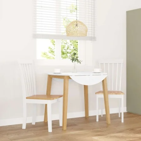 Sillas de comedor 2 unidades madera maciza de caucho blanco von , Essstühle - Ref: Foro24-4102392, Preis: 101,06 €, Rabatt: %