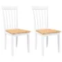 Sillas de comedor 2 unidades madera maciza de caucho blanco von , Essstühle - Ref: Foro24-4102392, Preis: 101,06 €, Rabatt: %