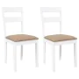 Sillas de comedor con cojines 2uds madera maciza blanco caucho von , Essstühle - Ref: Foro24-4102386, Preis: 93,32 €, Rabatt: %