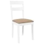 Sillas de comedor con cojines 2uds madera maciza blanco caucho von , Essstühle - Ref: Foro24-4102386, Preis: 93,32 €, Rabatt: %
