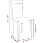 Sillas de comedor con cojines 2uds madera maciza blanco caucho von , Essstühle - Ref: Foro24-4102386, Preis: 93,32 €, Rabatt: %