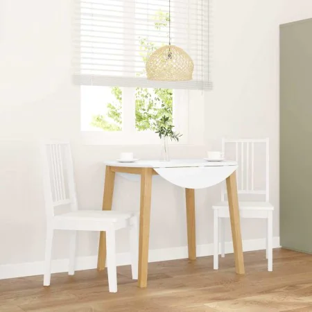 Sillas de comedor 2 unidades madera maciza de caucho blanco von , Essstühle - Ref: Foro24-4102400, Preis: 103,29 €, Rabatt: %